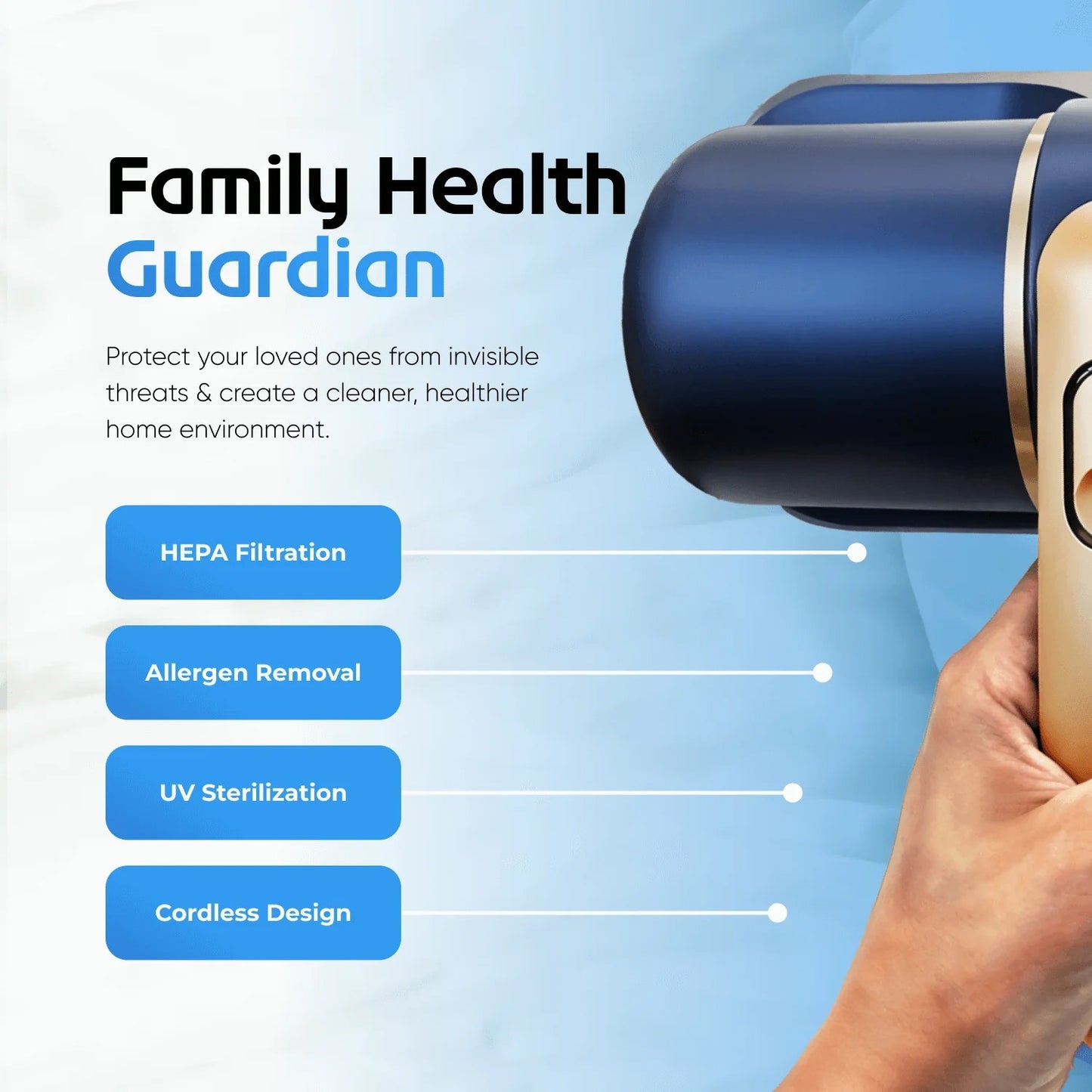 Nuvac™ UV Handheld Vacuum by KintraHome